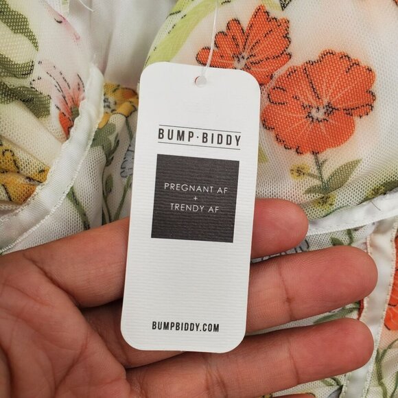 Bump Biddy Maternity Kiara Floral Mini Dress Women Size Large NWT - Picture 6 of 16